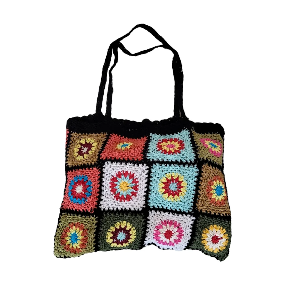 NWOT Crocheted Boho Bag Purse - Picture 2 of 2